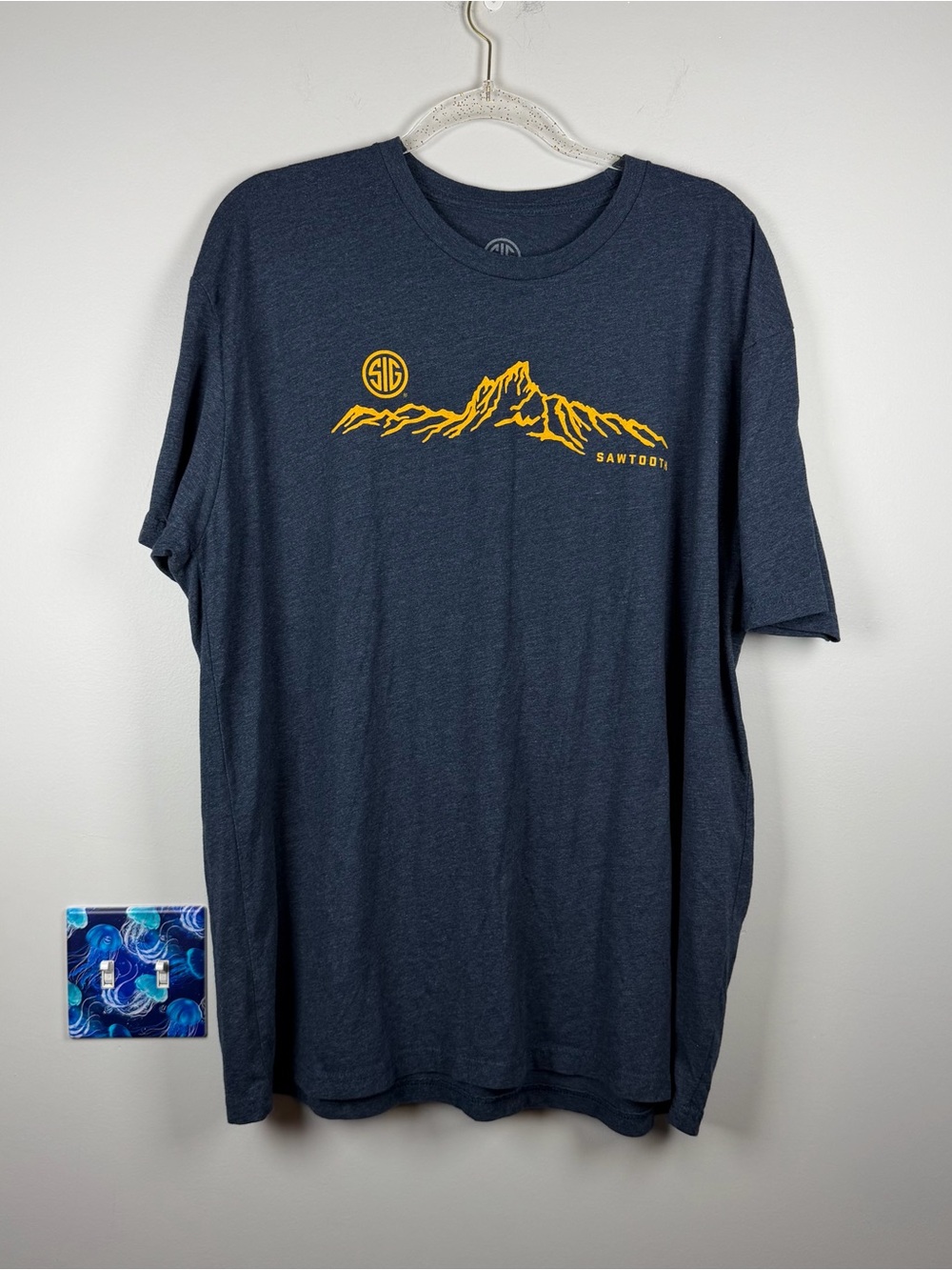 Sig Sauer Blue Mountain Sawtooth Firearm Tactical Graphic Cotton T-Shirt 2XL